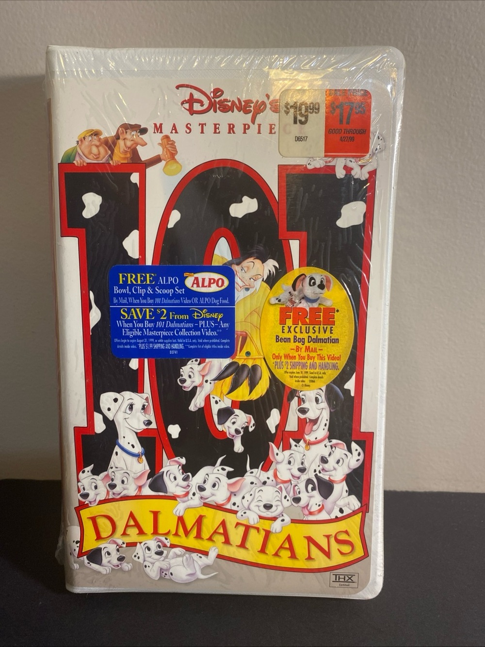 101 Dalmatians 1999 VHS Walt Disney Masterpiece Collection Vintage Sealed